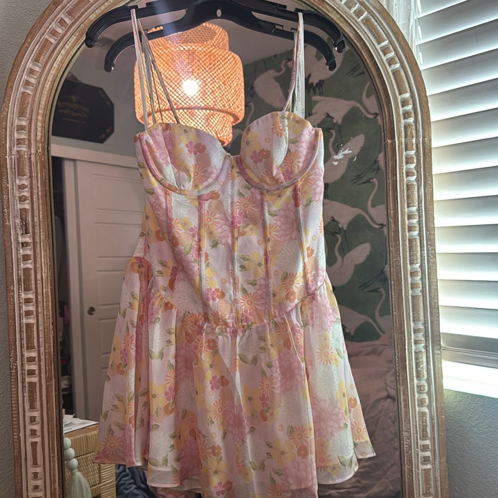 For Love & Lemons Carrie Mini Dress NWT - Picture 3 of 9